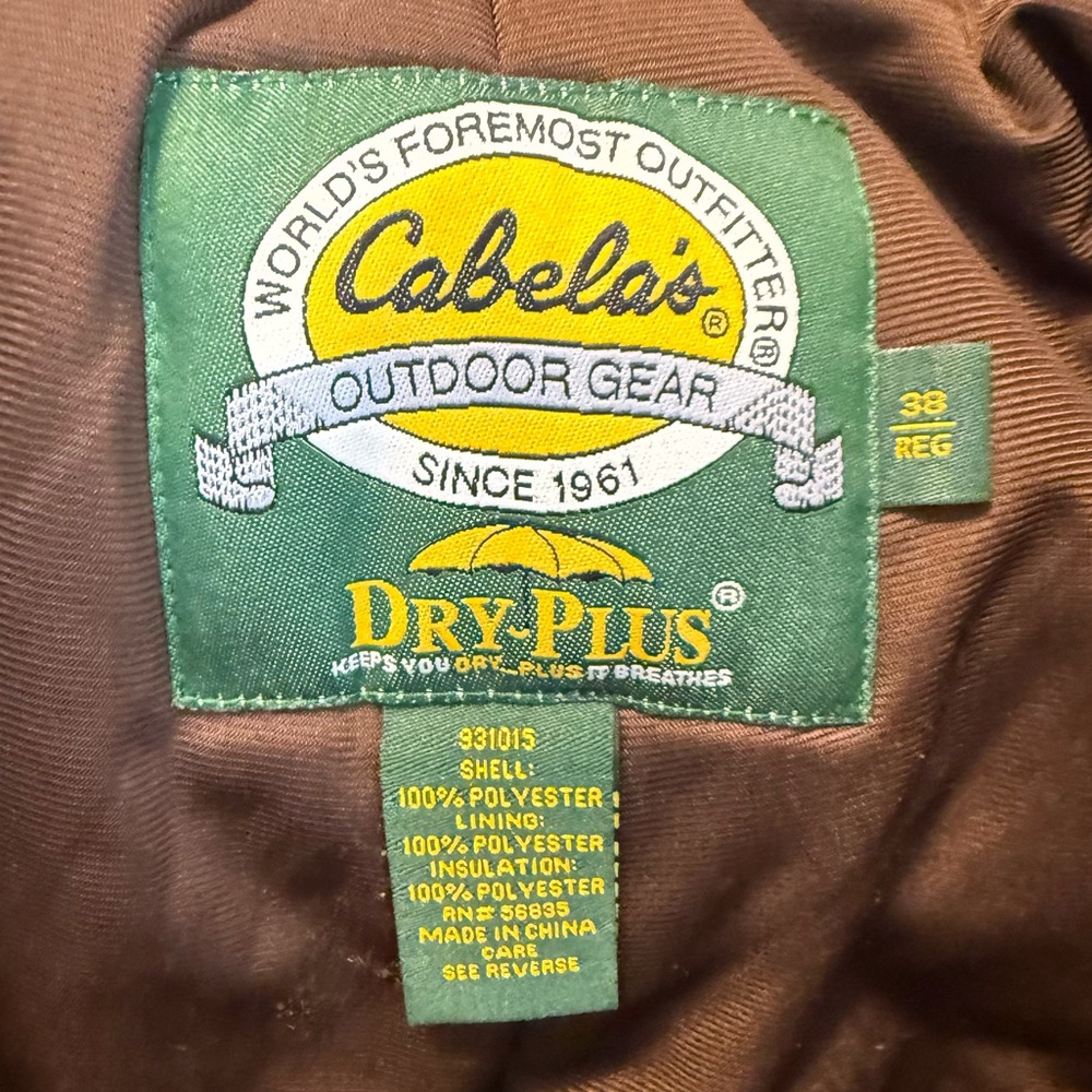 Cabela’s Dry Plus Cargo Camo Hunting Pants Men’s Sz 38 Regular Inseam 31” Lined - Picture 5 of 15